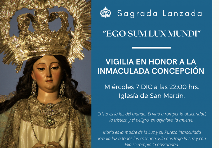 Vigilia en honor a la Inmaculada Concepción